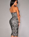 Rochie Midi cu Dantela Neagra LC60045 Rochie Midi cu Dantela Neagra LC60045